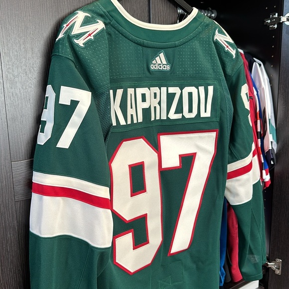 Kirill Kaprizov Minnesota Wild adidas Home Primegreen Authentic Player Jersey - Picture 10 of 10
